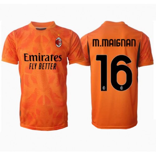 Moški Nogometni dresi AC Milan Mike Maignan #16 Vratar Gostujoči 2024-25 Kratek Rokav